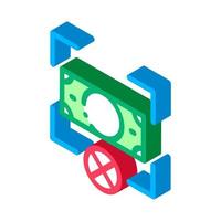 Fake Banknote Orientation isometric icon vector illustration