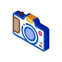 Camera isometric icon vector illustration