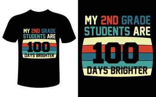 100 days of school t shirt design vector