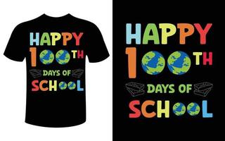 100 days of school t shirt design vector