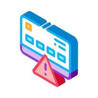 Credit Card Hacking isometric icon vector illustration