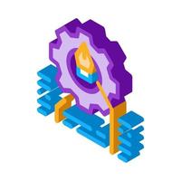 front end working and design isometric icon vector illustration