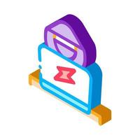 Hacker isometric icon vector illustration