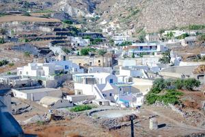 Charming view of small village in Santorini, Greece photo