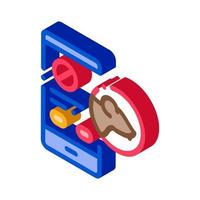 Rat Protect Smartphone Service isometric icon vector illustration