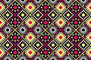colorido patrón geométrico étnico sin costuras diseñado para fondo, papel tapiz, ropa tradicional, alfombra, cortina y decoración del hogar. vector