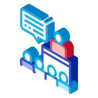 Candidate Speech isometric icon vector illustration