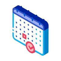 Calendar isometric icon vector illustration