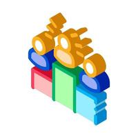 Winners Podium Human Talent isometric icon vector illustration