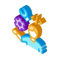 front end developer isometric icon vector illustration