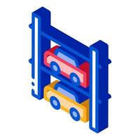 Multi-Storey Parking isometric icon vector illustration