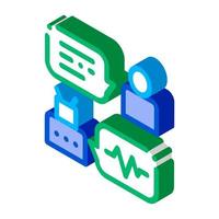 Connection Function Device Voice Control isometric icon vector illustration