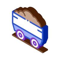 Heavy Truck with Material Metallurgical isometric icon vector illustration