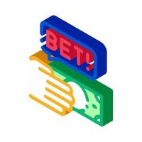 Hand Make Bet Betting And Gambling isometric icon vector illustration
