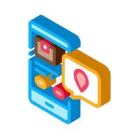 Parcel Location Phone Tracking Postal Transportation Company isometric icon vector illustration