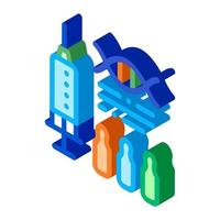 Syringe with Ampoules Biohacking isometric icon vector illustration