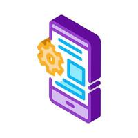 web site adaptive for phone isometric icon vector illustration