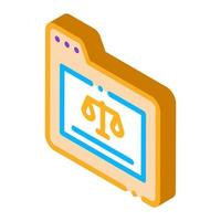 Court Folder Law And Judgement isometric icon vector illustration