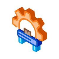 manufacturing equipment isometric icon vector illustration