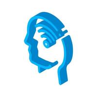 Wifi Symbol In Man Silhouette Mind isometric icon vector