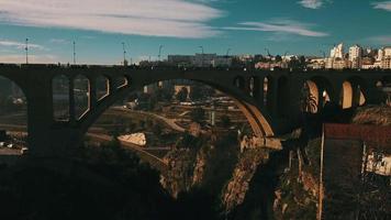 Aerial view of ancient Constantine, Algeria video