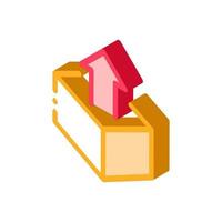 Box Container With Arrow Agile Element isometric icon vector