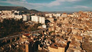 Aerial view of ancient Constantine, Algeria video