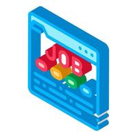 Business Web Site Resource Job Hunting isometric icon vector