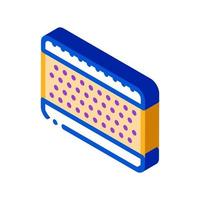 Layered Orthopedic Mattress Element isometric icon vector