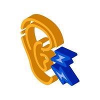 Earache isometric icon vector illustration