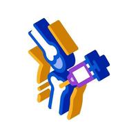 Syringe Injection Vaccine In Bone isometric icon vector