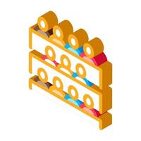 Student Class at Desks isometric icon vector illustration