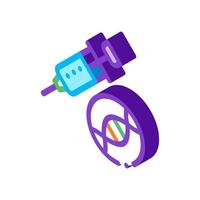 Syringe Injection Vaccine Biomaterial isometric icon vector