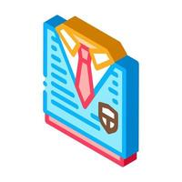 Academy Uniform Concept isometric icon vector illustration