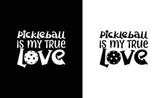 diseño de camiseta con cita de pickleball, tipografía vector