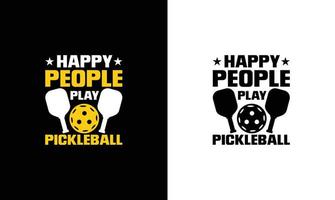 diseño de camiseta con cita de pickleball, tipografía vector