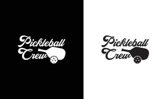 diseño de camiseta con cita de pickleball, tipografía vector