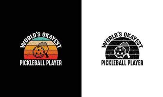 diseño de camiseta con cita de pickleball, tipografía vector