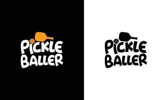 diseño de camiseta con cita de pickleball, tipografía vector