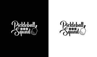 diseño de camiseta con cita de pickleball, tipografía vector