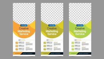 Roll up banner vector template