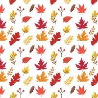 Seamless pattern with leaves. Vector illustration.