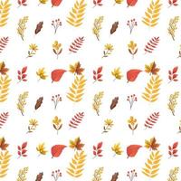 Seamless pattern with leaves. Vector illustration.