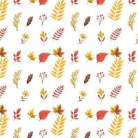 Seamless pattern with leaves. Vector illustration.