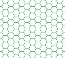 Green and White Seamless Honeycomb Pattern vector