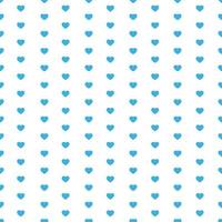 Blue Seamless Hearts Pattern On White Background vector