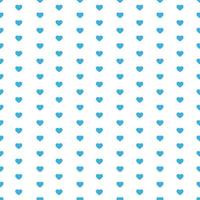 Blue Seamless Hearts Pattern On White Background vector