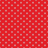 White Seamless Ninja Pattern On Red Background vector