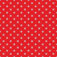 White Seamless Ninja Pattern On Red Background vector