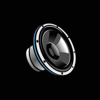 Subwoofer for home and car audio systems. Vector illustration.